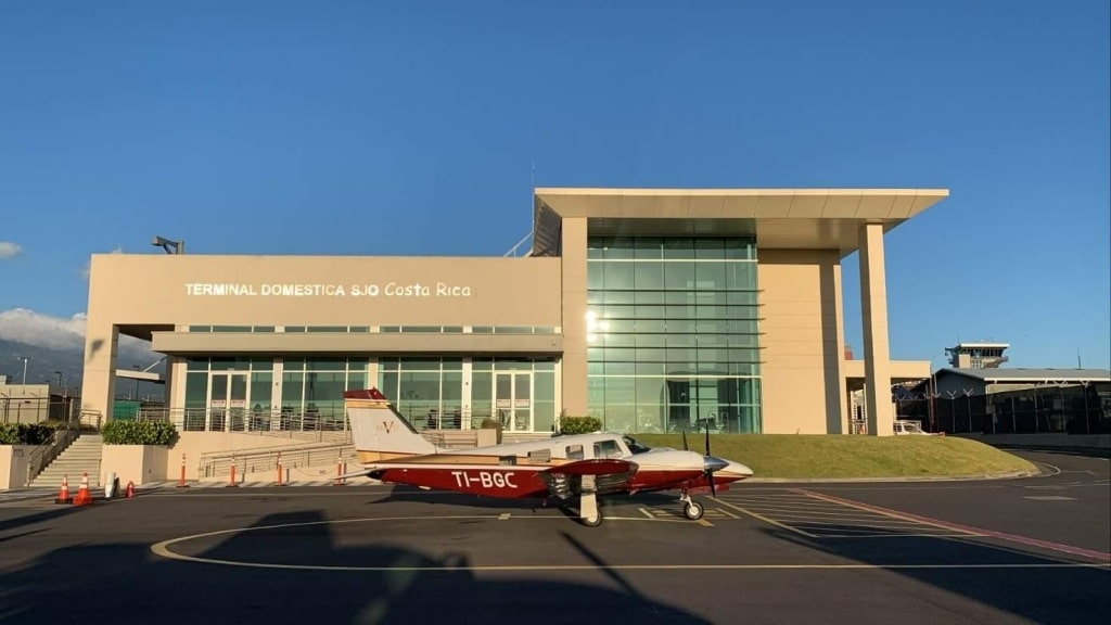 Twin Engine Airplane in SJO